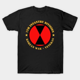 7th Infantry Division - Korean War - Veteran wo Bkgrd T-Shirt